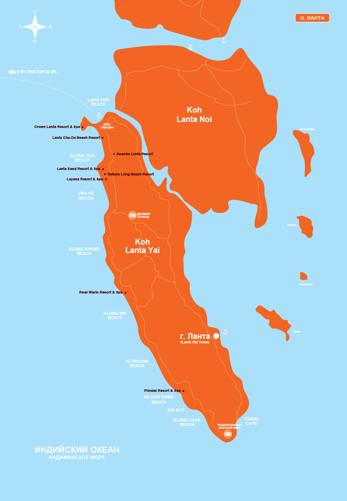 Map of Koh Lanta Yai
